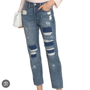 NWT FRAME Le Original Garcon Crop Jeans Farris Wash 26  Distressed